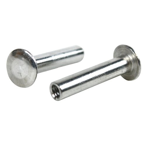 1" Silver Aluminum Screw Posts - 100pk