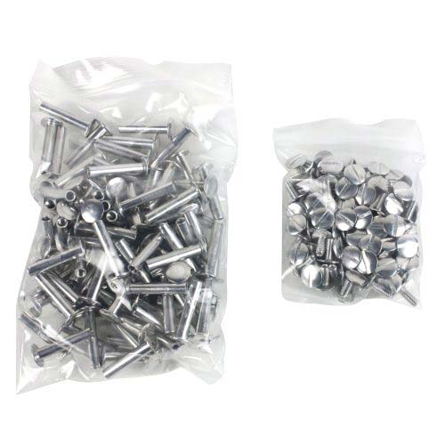 1" Silver Aluminum Screw Posts - 100pk