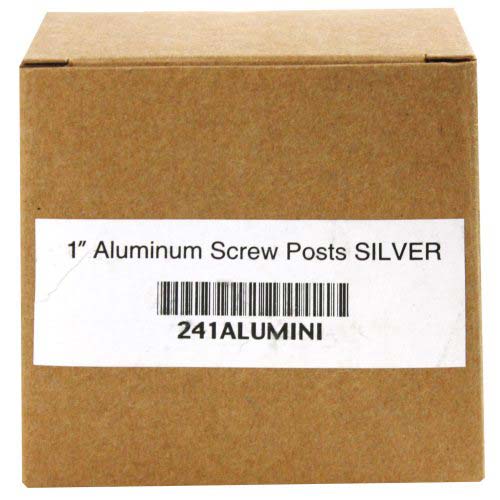 1" Silver Aluminum Screw Posts - 100pk