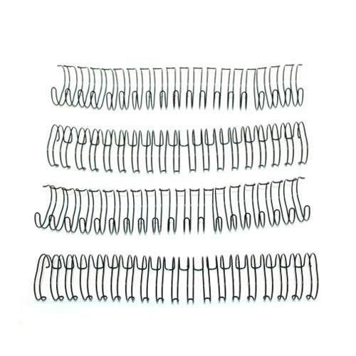 1" Black Spiral-O 19 Loop Wire Binding Combs - 100pk