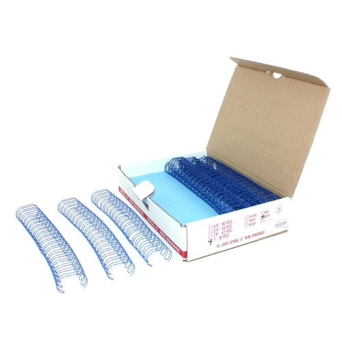 1" Blue Spiral-O 19 Loop Wire Binding Combs - 100pk