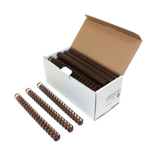 1" Brown Plastic Binding Combs - 50pk