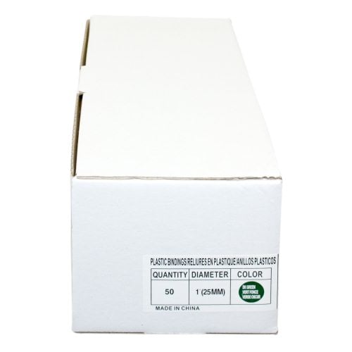 1" Hunter Green Plastic Binding Combs - 50pk