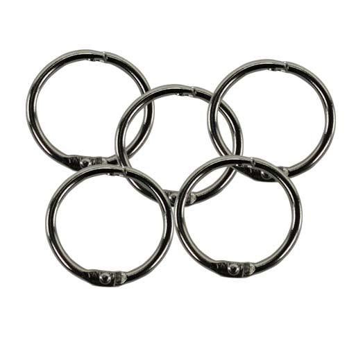 1" Metal Loose Leaf Rings - 100pk