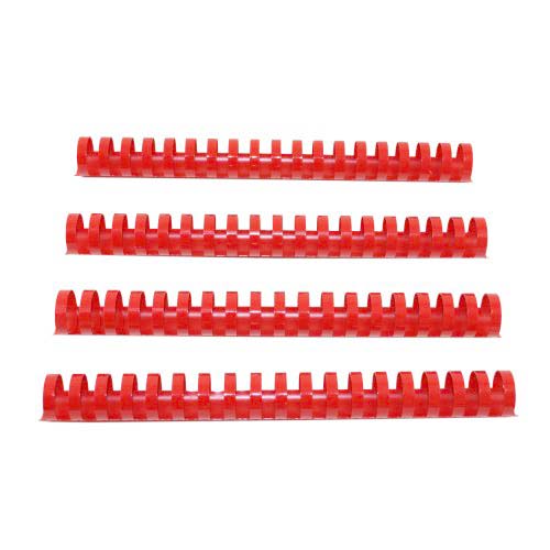 1" Red Plastic Binding Combs - 50pk