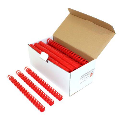 1" Red Plastic Binding Combs - 50pk