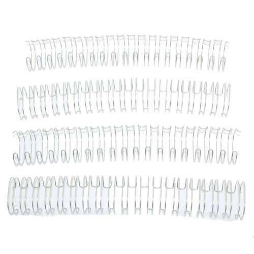 1" Silver Spiral-O 19 Loop Wire Binding Combs - 100pk