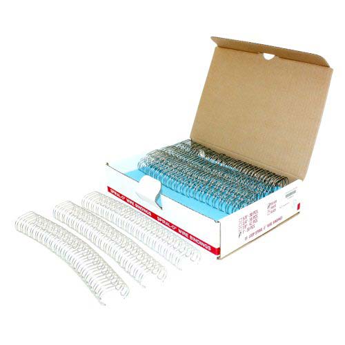 1" Silver Spiral-O 19 Loop Wire Binding Combs - 100pk