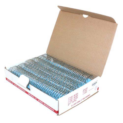 1" Silver Spiral-O 19 Loop Wire Binding Combs - 100pk