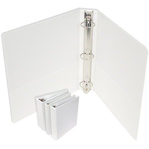 1" Standard White Round Ring Clear View Binders (1pk) - Clearance Sale