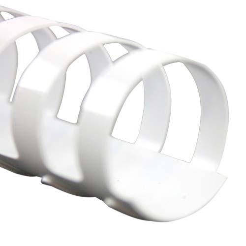 1" White Plastic Binding Combs - 50pk