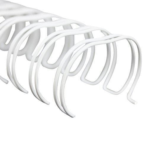 1" White Spiral-O 19 Loop Wire Binding Combs - 100pk