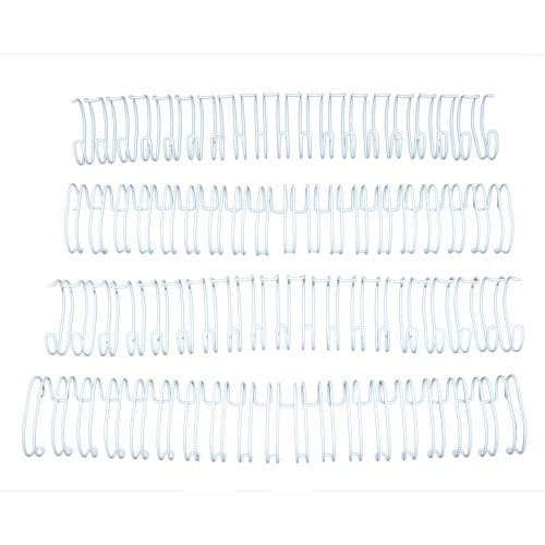 1" White Spiral-O 19 Loop Wire Binding Combs - 100pk
