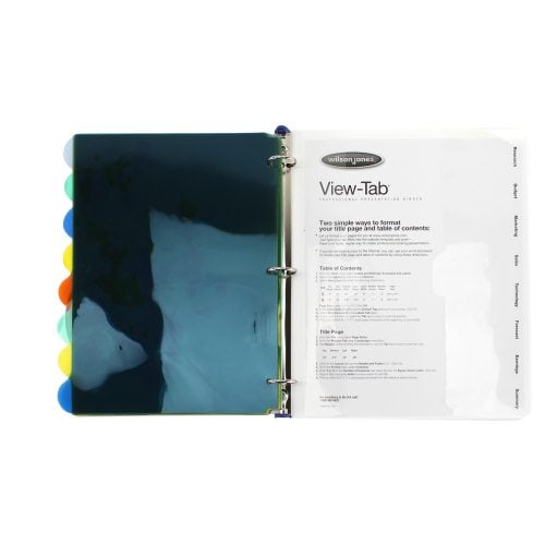 Wilson Jones 1" White 8 Tab View-Tab Binders - 12pk
