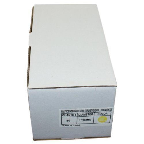 1" Yellow Plastic Binding Combs - 50pk