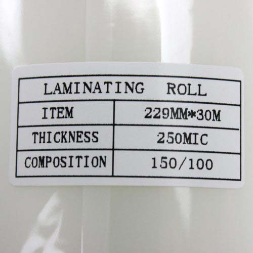 10mil Standard Roll Laminating Film - 1" Core