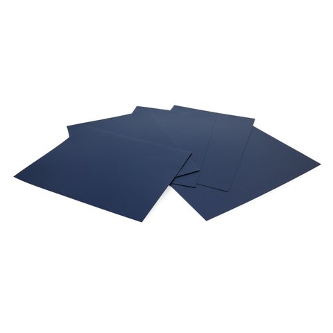 Royal Blue/Navy 9" x 11" Regency Leatherette Vinyl Covers With Windows - 100pk