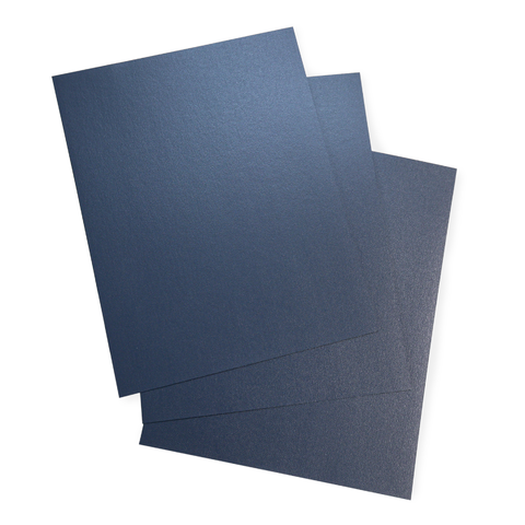 Royal Blue/Navy 9" x 11" Regency Leatherette Vinyl Covers With Windows - 100pk