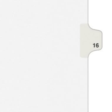 Avery 16 Individual Number Legal Index Avery Style Dividers 25pk - 1016 - Clearance Sale