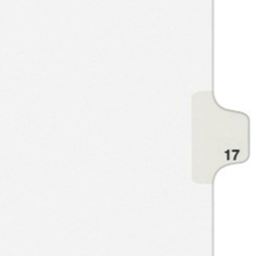 Avery 17 Individual Number Legal Index Avery Style Dividers 25pk - 1017 - Clearance Sale
