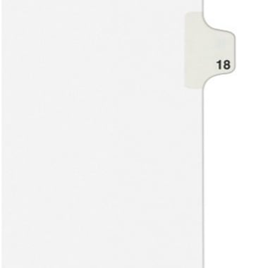 Avery 18 Individual Number Legal Index Avery Style Dividers 25pk - 1018 - Clearance Sale