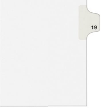 Avery 19 Individual Number Legal Index Avery Style Dividers 25pk - 1019