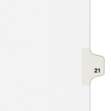 Avery 21 Individual Number Legal Index Avery Style Dividers 25pk - 1021 - Clearance Sale