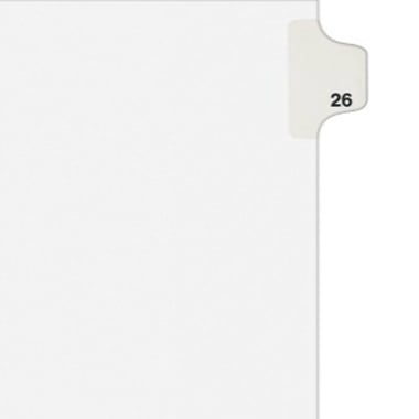 Avery 26 Individual Number Legal Index Avery Style Dividers 25pk - 1026 - Clearance Sale