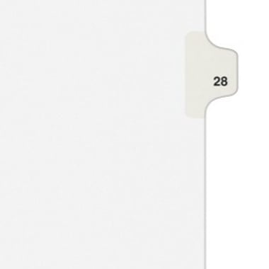 Avery 28 Individual Number Legal Index Avery Style Dividers 25pk - 1028