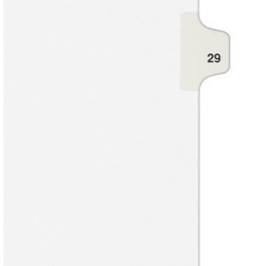 Avery 29 Individual Number Legal Index Avery Style Dividers 25pk - 1029