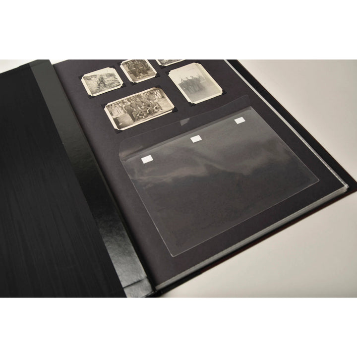9" x 12" Letter Size Crystal Clear Self-Adhesive Pockets with Flap - 25pk