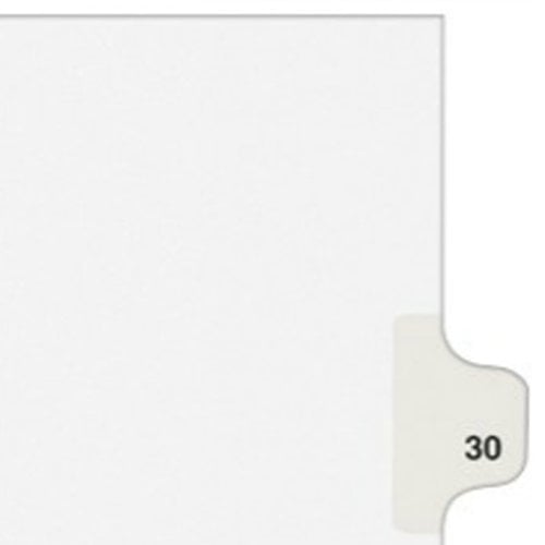 Avery 30 Individual Number Legal Index Avery Style Dividers 25pk - 1030 - Clearance Sale