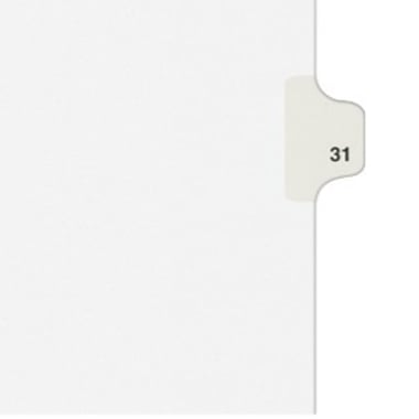 Avery 31 Individual Number Legal Index Avery Style Dividers 25pk - 1031 - Clearance Sale