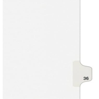 Avery 36 Individual Number Legal Index Avery Style Dividers 25pk - 1036 - Clearance Sale