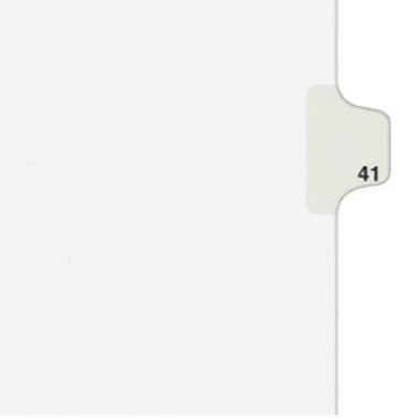 Avery 41 Individual Number Legal Index Avery Style Dividers 25pk - 1041
