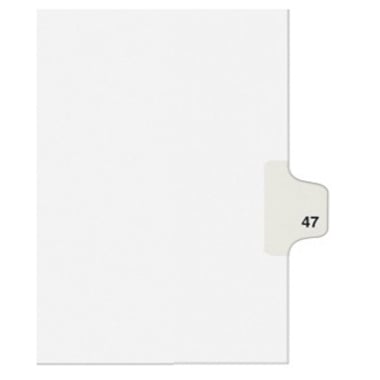 Avery 47 Individual Number Legal Index Avery Style Dividers 25pk - 1047