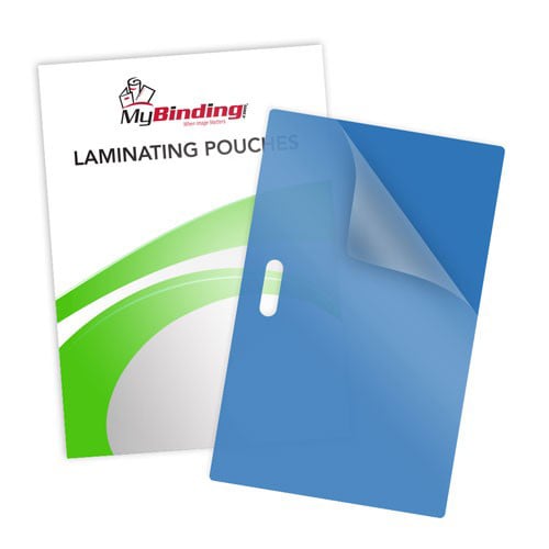 10mil Blue Backed Laminating Pouches with Long Side Slot