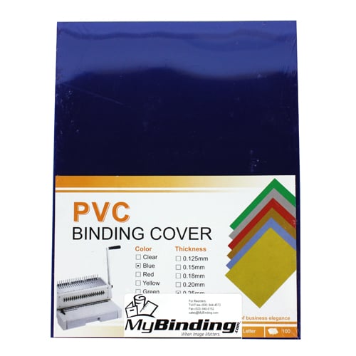 10mil Blue Transparent 8.5" x 11" Tinted Covers - 100pk