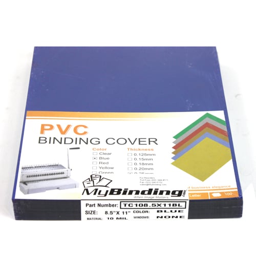 10mil Blue Transparent 8.5" x 11" Tinted Covers - 100pk