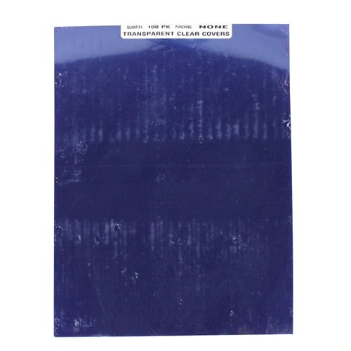 10mil Blue Transparent 8.5" x 11" Tinted Covers - 100pk