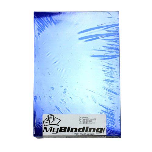 10mil Blue Transparent 8.5" x 5.5" Half Size Covers - 100pk