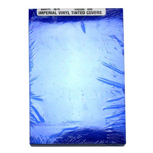 10mil Blue Transparent 8.5" x 5.5" Half Size Covers - 100pk