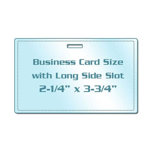 10mil Colored Business Card Pouches with Long Side Slot