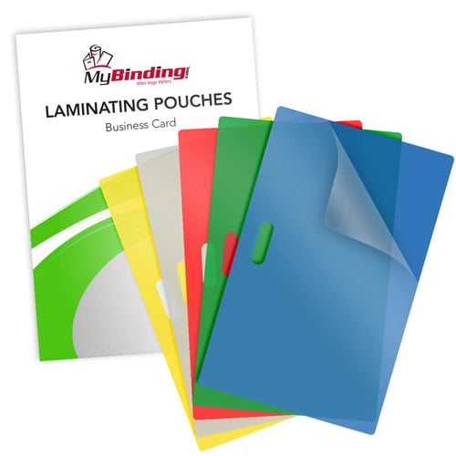 10mil Colored Business Card Pouches with Long Side Slot