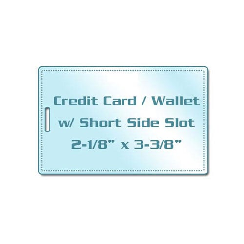 10mil Colored Credit Card Pouches with Short Side Slot