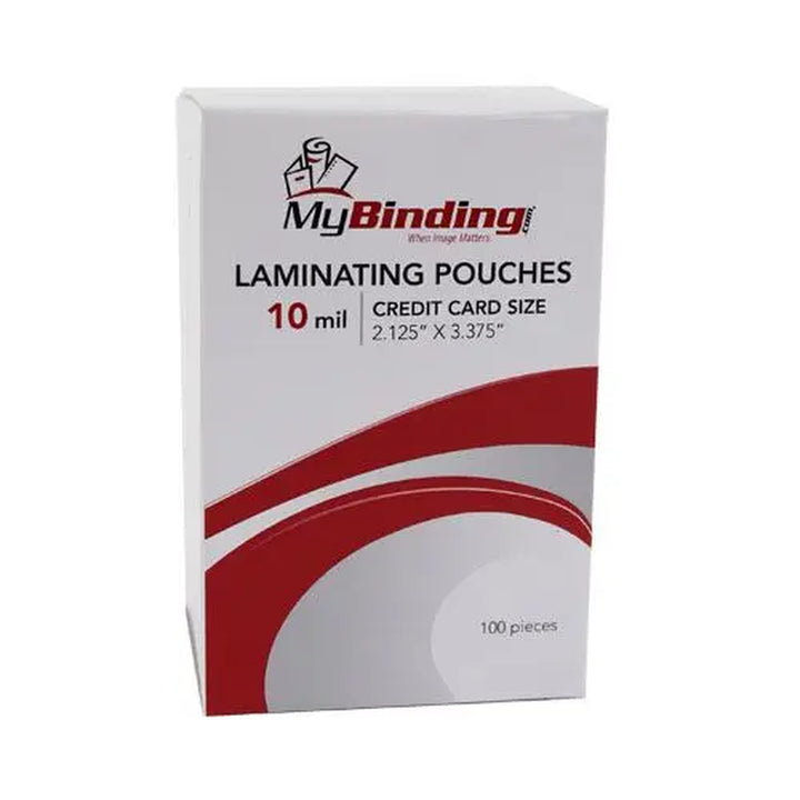 10MIL Credit Card 2-1/8" x 3-3/8" Laminating Pouches 100pk
