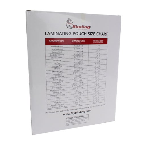Letter Size Laminating Pouches [10 Mil, Clear Gloss, 8-3/4" X 11-1/4"] - 50pk