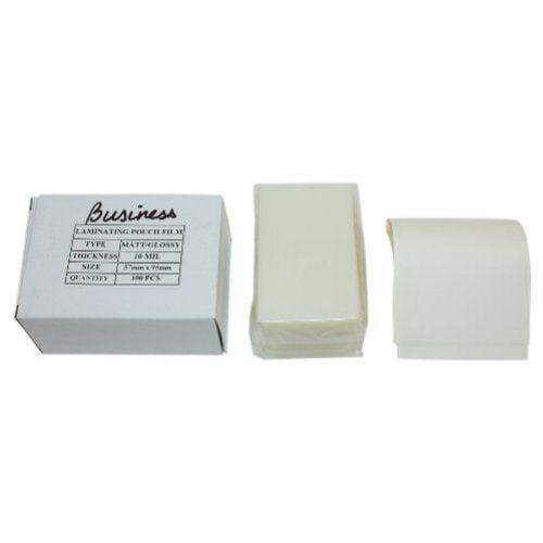 10mil Matte Clear Business Card Laminating Pouches - 100pk - Clearance Sale