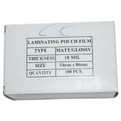 10mil Matte Clear Credit Card Laminating Pouches - 100pk