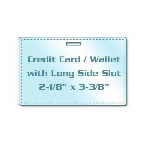 10mil Matte (Front and Back) Credit Card Pouches with Long Side Slot